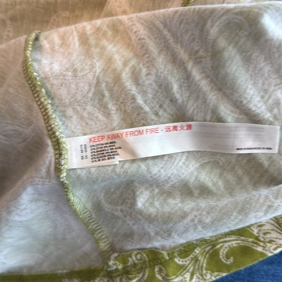 Anthropologie Daily Practice Green Floral Paisley Puff Sleeve Mini Dress. Medium - Picture 9 of 16